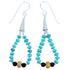 Multicolor Southwest Sterling Silver Bead Hook Dangle Earrings SX114583