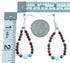 Southwest Sterling Silver Multicolor Post Dangle Bead Earrings LX114591