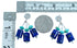Southwest Sterling Silver Turquoise And Lapis Post Dangle Bead Earrings LX114594