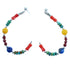 Southwest Sterling Silver Multicolor Post Dangle Bead Earrings LX114597