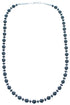 Hematite And Sterling Silver Southwestern Bead Necklace SX114599