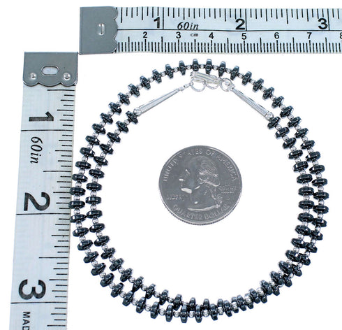 Hematite Genuine Sterling Silver Southwest Bead Necklace SX114600