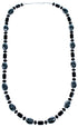 Sterling Silver Onyx And Hematite Bead Necklace SX114603