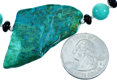 Sterling Silver Southwest Multicolor Bead Necklace SX114612