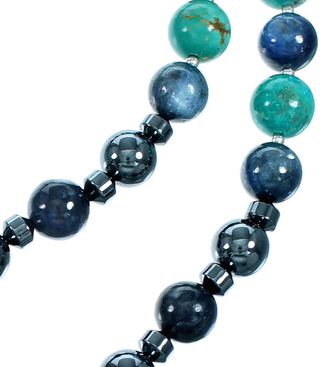 Multicolor Authentic Sterling Silver 3-Strand Bead Necklace RX114620