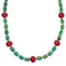 Sterling Silver Turquoise Coral Southwest Bead Necklace SX114657