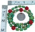 Sterling Silver Turquoise Coral Southwest Bead Necklace SX114657