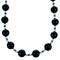 Southwest Sterling Silver Onyx And Hematite Bead Necklace SX114660