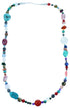 Sterling Silver Multicolor Bead Treasure Necklace SX114673