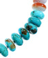 Genuine Sterling Silver Turquoise And Oyster Shell Bead Necklace RX114667