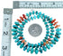 Genuine Sterling Silver Turquoise And Oyster Shell Bead Necklace RX114667