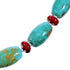 Southwest Sterling Silver Turquoise And Coral Bead Necklace RX114720