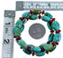 Southwest Sterling Silver Turquoise And Coral Bead Necklace RX114720