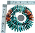 Turquoise Oyster Shell Southwest Sterling Silver Bead Necklace RX114777