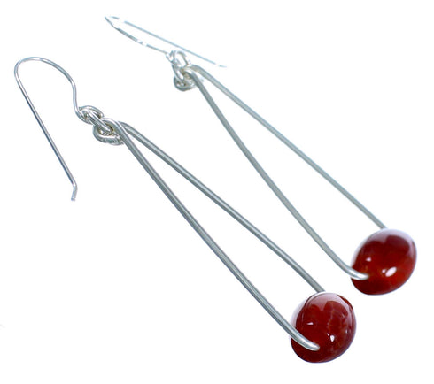 Sterling Silver Botswana Hook Dangle Bead Earrings RX114781