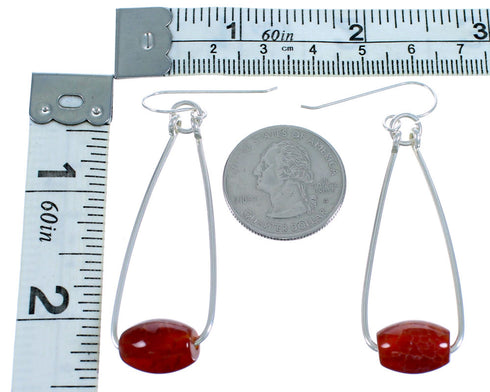 Sterling Silver Botswana Hook Dangle Bead Earrings RX114781