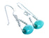 Turquoise Sterling Silver Hook Dangle Bead Earrings RX114787