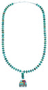 Southwest Multicolor Sterling Silver Bead Necklace RX114801