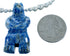 Denim Lapis Bear Sterling Silver Bead Necklace RX114824