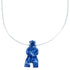 Sterling Silver Denim Lapis Bear Southwern Bead Necklace RX114826