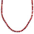 Genuine Sterling Silver Red Oyster Shell Bead Necklace RX114819