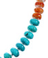 Turquoise Oyster Shell Sterling Silver Southwest Bead Necklace RX114808