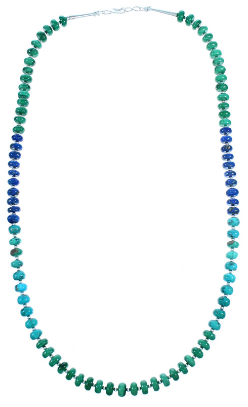 Authentic Sterling Silver Multicolor Bead Necklace RX114815