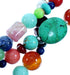 Multicolor Sterling Silver 3-Strand Treasure Bead Necklace SX114877