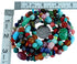 Multicolor Sterling Silver 3-Strand Treasure Bead Necklace SX114877