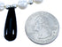 Onyx And Fresh Water Pearl Sterling Silver Tear Drop Bead Necklace SX114860