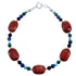 Southwest Sterling Silver Multicolor Bead Bracelet SX114887