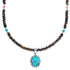 Multicolor And Sterling Silver Southwest Bead Necklace And Pendant Set SX114932