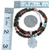 Multicolor And Sterling Silver Southwest Bead Necklace And Pendant Set SX114932