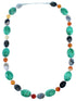 Southwestern Sterling Silver And Multicolor Bead Necklace SX114946
