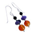 Sterling Silver Multicolor Bead Hook Dangle Earrings SX114965