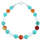 Multicolor Sterling Silver Southwestern Bead Bracelet SX114977