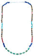 Southwest Sterling Silver And Multicolor Bead Necklace SX114999