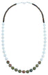 Multicolor And Genuine Sterling Silver Bead Necklace SX115000