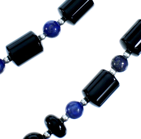 Multicolor Sterling Silver Southwest 2-Strand Bead Necklace SX115035