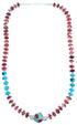 Southwestern Multicolor Genuine Sterling Silver Bead Necklace SX115011