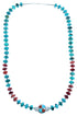 Southwestern Multicolor And Authentic Sterling Silver Bead Necklace SX115012