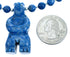Denim Lapis Sterling Silver Southwest Bear Bead Necklace SX115061