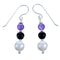 Sterling Silver Multicolor Bead Hook Dangle Earrings RX115039