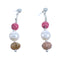 Multicolor Sterling Silver Southwest Bead Post Dangle Earrings RX115045
