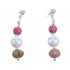 Multicolor Sterling Silver Southwest Bead Post Dangle Earrings RX115045