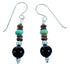 Genuine Sterling Silver Multicolor Bead Hook Dangle Earrings RX115041
