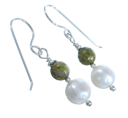 Multicolor Sterling Silver Bead Hook Dangle Earrings RX115043