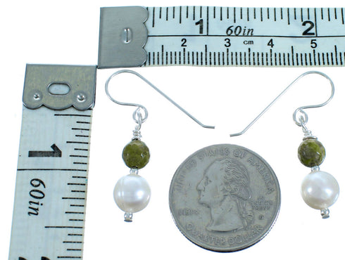 Multicolor Sterling Silver Bead Hook Dangle Earrings RX115043