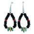 Sterling Silver And Multicolor Southwest Bead Post Dangle Earrings RX115048