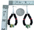 Sterling Silver And Multicolor Southwest Bead Post Dangle Earrings RX115048